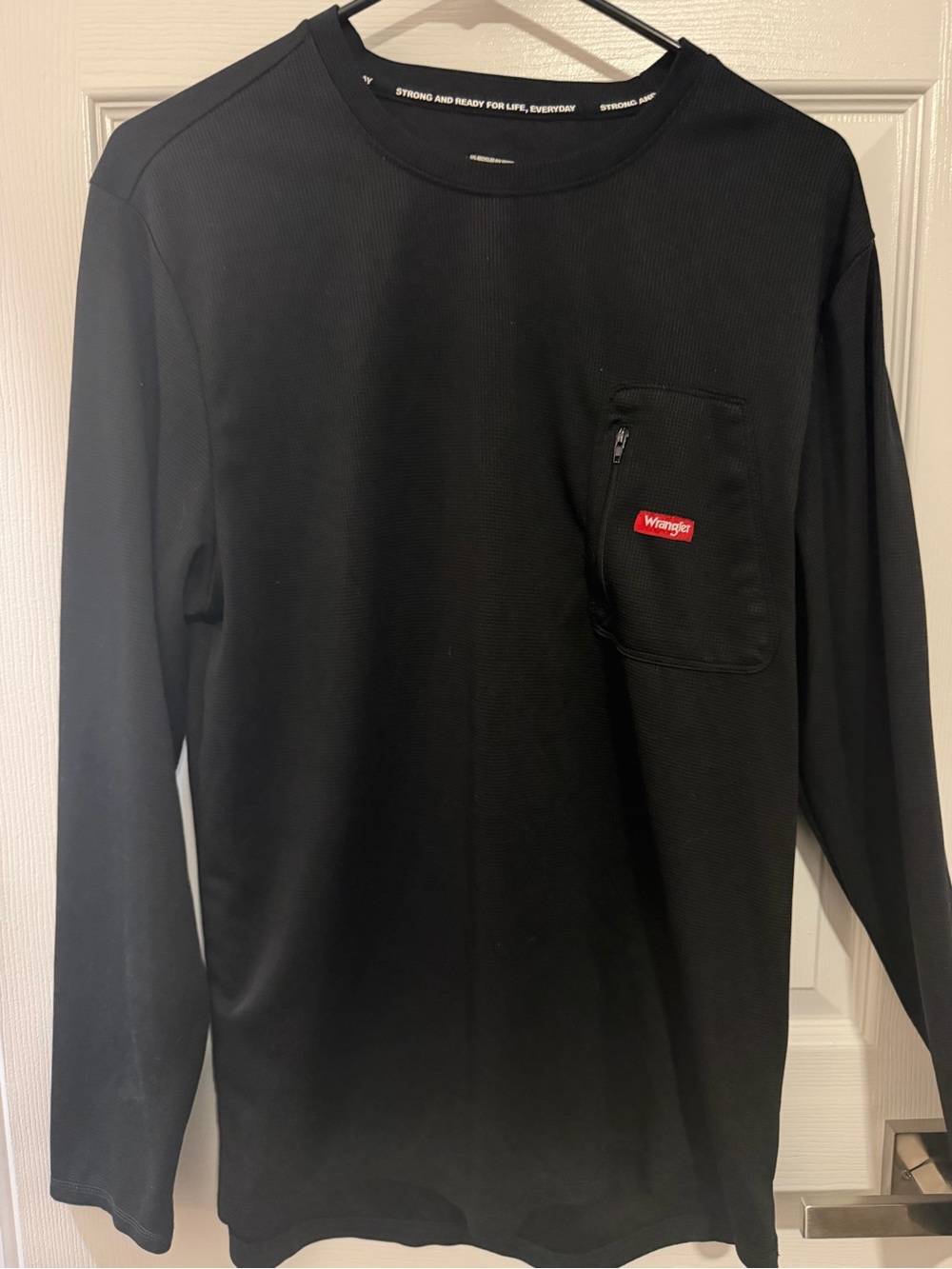 Wrangler Workwear Black Long Sleeve Pocket Shirt Men’s XL
